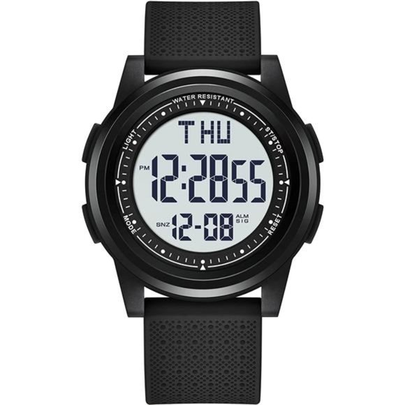 Accessories Mens Digital Sports Watch With Stopwatch Alarm Calendar